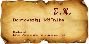 Dobrovszky Mónika névjegykártya