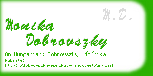 monika dobrovszky business card